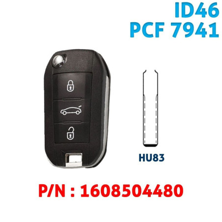 Key Remote Complete Compatible Peugeot 208 2008 508 308 (2012-2018