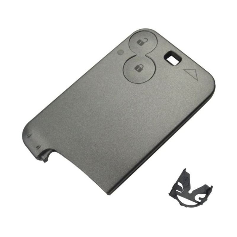 Coque compatible renault carte 2 boutons grise sans lame