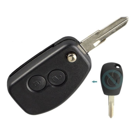 COQUE RENAULT 2 BOUTONS RETRACTABLE