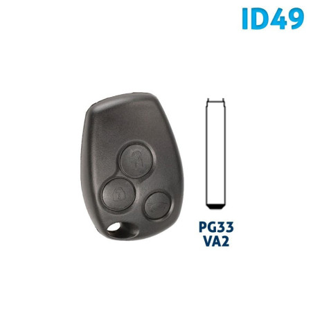 Télécommande Renault - Dacia - Opel 2014-2020 ID49 VA2 Télécommande Renault - Dacia - Opel 2014-2020 ID49 VA2