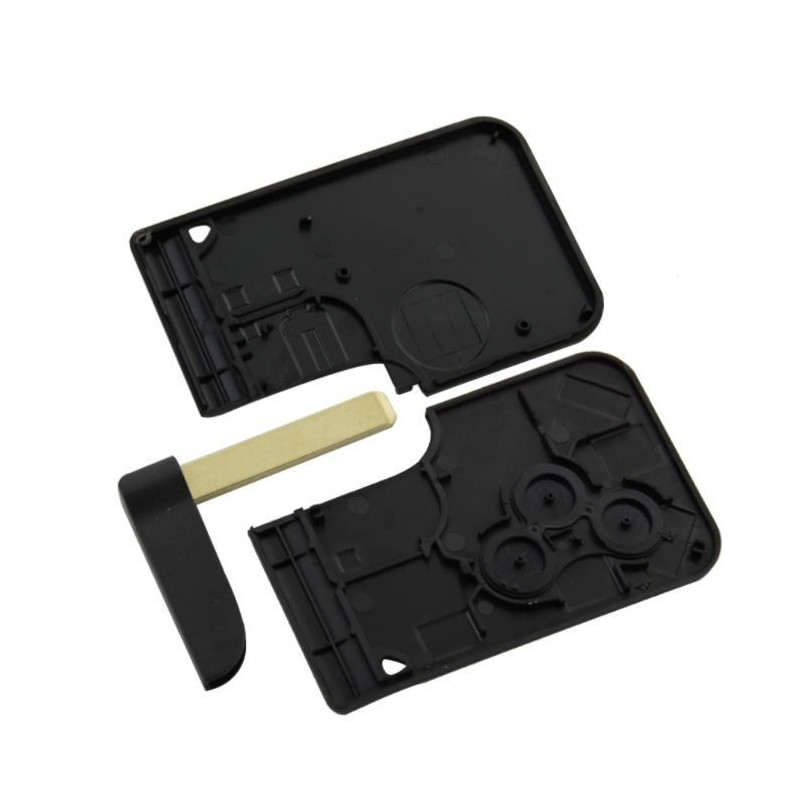 REN-H3B - Coque Renault carte 3 boutons noire