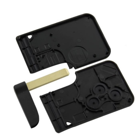 REN-H3B - Coque Renault carte 3 boutons noire REN-H3B - Coque Renault carte 3 boutons noire