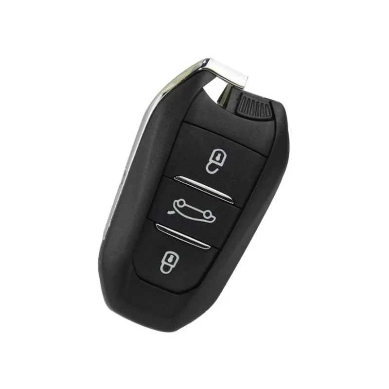 Coque clé,Étui pour clé de voiture en cuir, coque pour Peugeot citroën C4,  C4L, C4L, C6 308, accessoires pour 408, 508 - Type blue