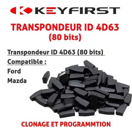 Transpondeur ID 4D63 80Bit Ford/Mazda