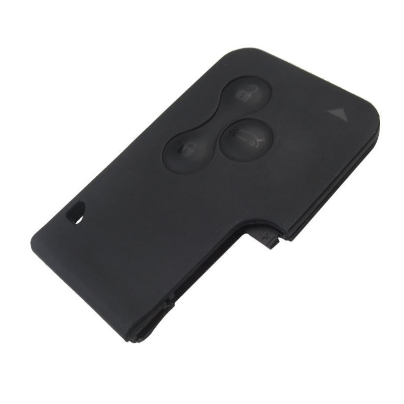 REN-H3 - Coque compatible Renault carte 3 boutons noire sans lame