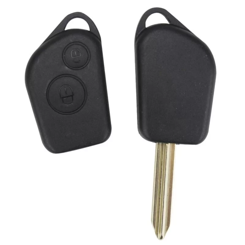 Coque de clé 2 boutons lame SX9 pour Citroën ou Peugeot pas cher
