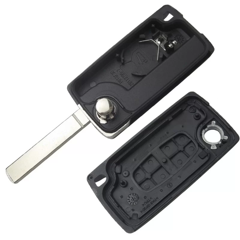 Coque de clé adaptable pour PSA, 107, 207, 307, 308, 407, C1 à C8 lame 7 mm  - Feu Vert