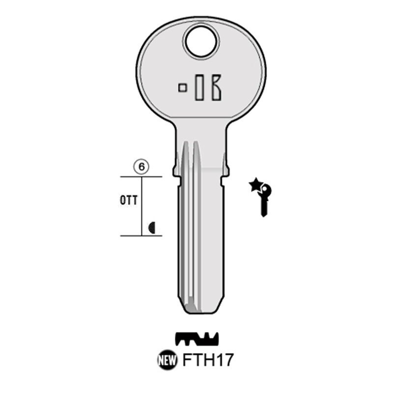 FTH17 - CLES MICROPOINTS KEYLINE S/FH17R J/FTH-16