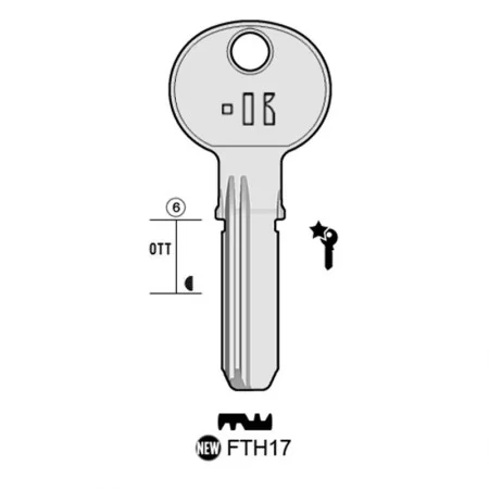 FTH17 - CLES MICROPOINTS KEYLINE S/FH17R J/FTH-16