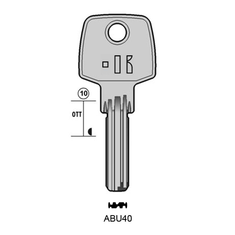 ABU40 – Keyline Dimple-Schlüsselrohling Silca AB40 JMA ABU-16