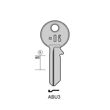 ABU3 - CLES PLATES ACIER KEYLINE S/AB14 J/ABU-4I