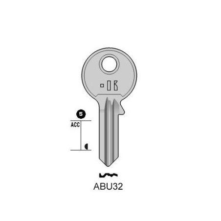 ABU32 - CLES PLATES ACIER KEYLINE S/AB52 J/ABU-20