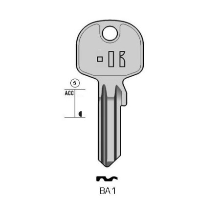 BA1 - CLES PLATES ACIER KEYLINE S/BAI1 J/BAI-1D