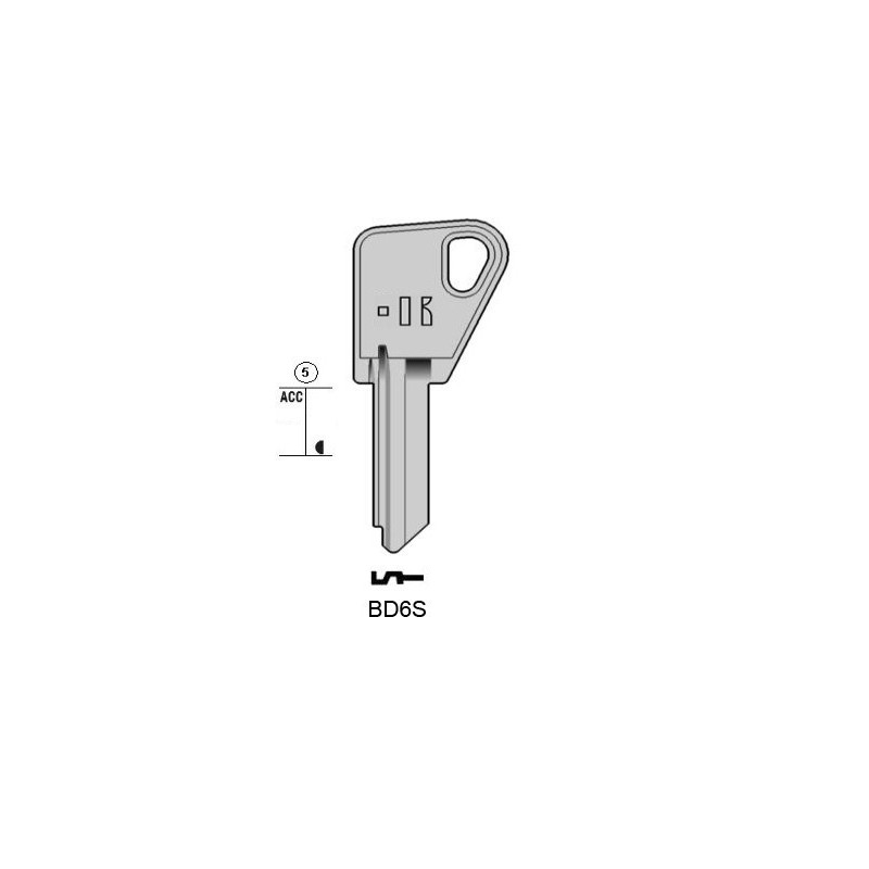 BD6S - CLES PLATES ACIER KEYLINE S/BD3R J/BRI-4I