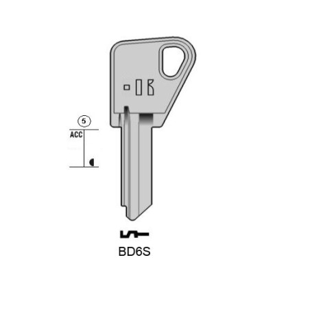 BD6S - CLES PLATES ACIER KEYLINE S/BD3R J/BRI-4I