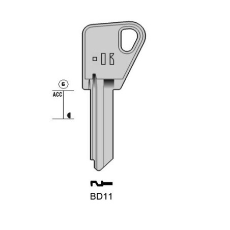 BD11 - CLES PLATES ACIER KEYLINE S/BD6 J/BRI-6D