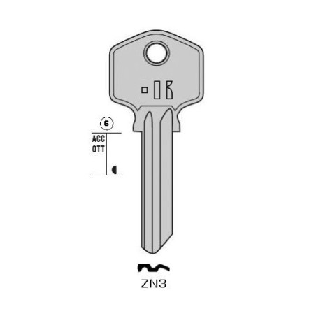 ZN3 - CLES PLATES ACIER KEYLINE S/CA11 J/CA-7D