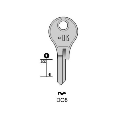 DO8 - CLES PLATES ACIER KEYLINE S/DM8 J/DOM-1D