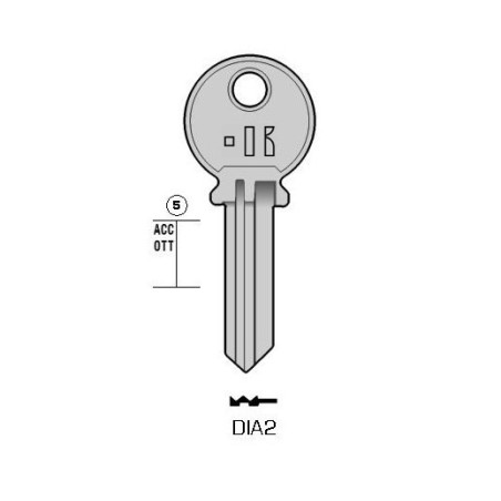 DIA2 - CLES PLATES ACIER KEYLINE S/DN2 J/DIA-1