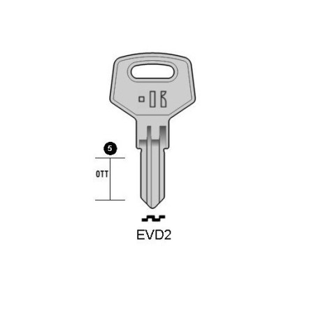 EVD2 - CLES PLATES ACIER KEYLINE S/ED4