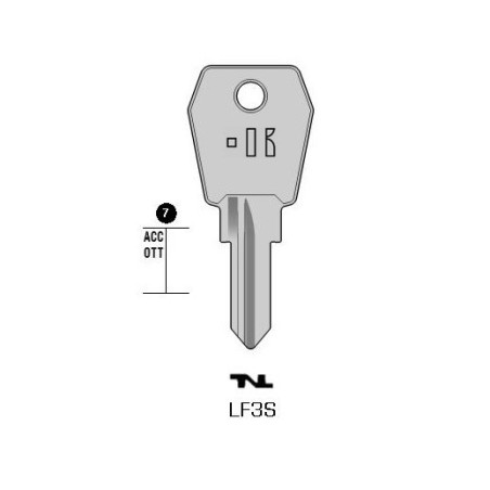 LF3S - CLES PLATES ACIER KEYLINE S/EU5R J/EU-2