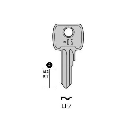 LF7 - CLES PLATES ACIER KEYLINE S/EU4 J/EU-4D