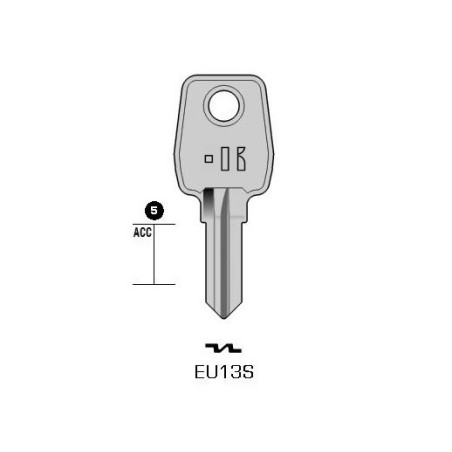 EU13S - CLES PLATES ACIER KEYLINE S/EU13R