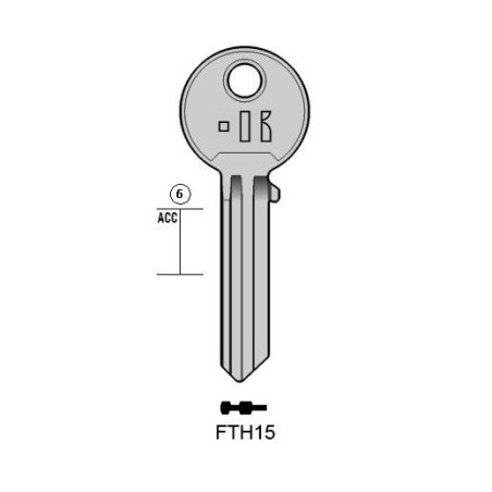 FTH15 - CLES PLATES ACIER KEYLINE S/FH15 J/FTH-9