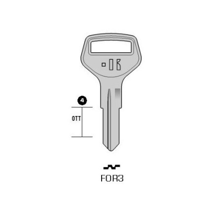 FOR3 - CLES PLATES ACIER KEYLINE S/FR-8 J/FRT8