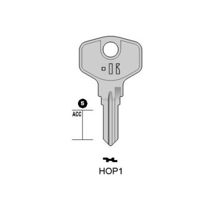 HOP1 - CLES PLATES ACIER KEYLINE S/HPP1R