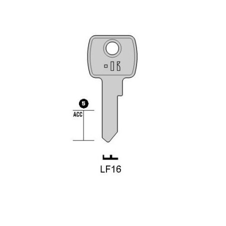 LF16 - CLES PLATES ACIER KEYLINE S/LF6 J/LF-1D