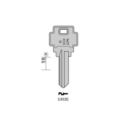 GR3S - CLES PLATES ACIER KEYLINE S/RIQ3 J/GR-2D