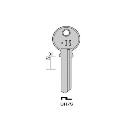 GR7S - CLES PLATES ACIER KEYLINE S/RIQ7 J/GR-4I