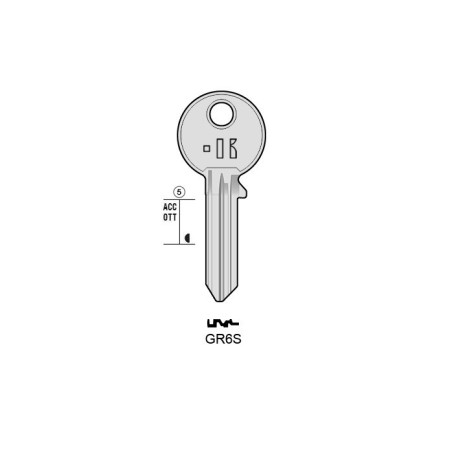 GR6S - CLES PLATES ACIER KEYLINE S/RIQ11R J/GR6