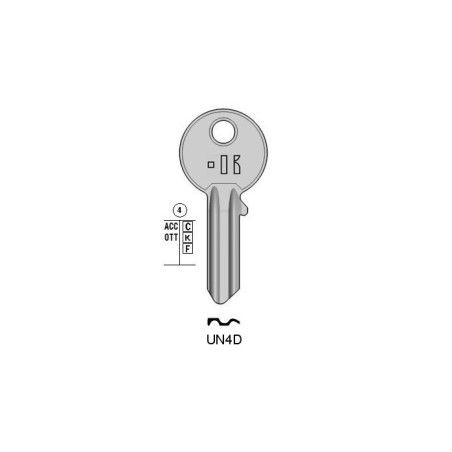 UN4D - CLES PLATES ACIER KEYLINE S/UL052 J/U-4D