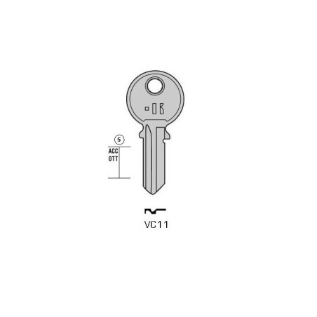 VC11 - CLES PLATES ACIER KEYLINE S/VAC46 J/VA-31