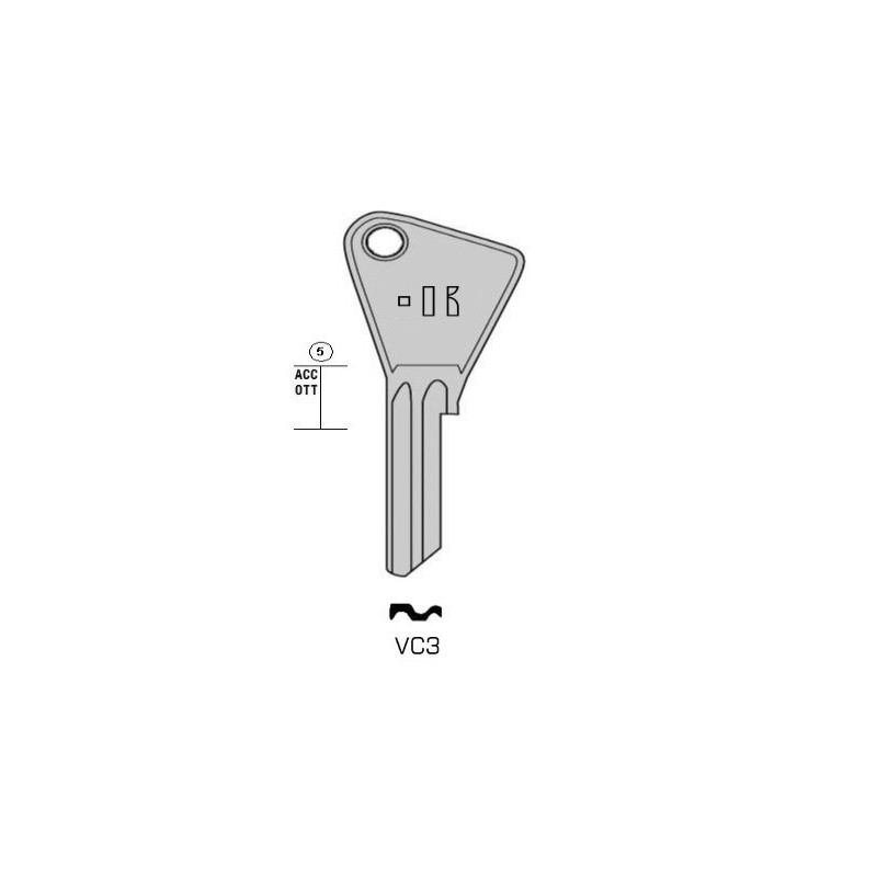 VC3 - CLES PLATES ACIER KEYLINE S/VAC3 J/VA-2