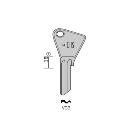 VC3 - CLES PLATES ACIER KEYLINE S/VAC3 J/VA-2