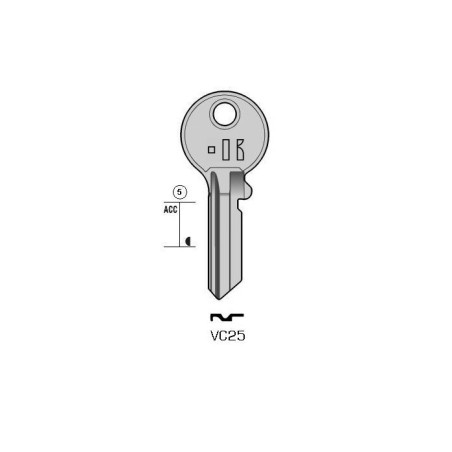 VC25 - CLES PLATES ACIER KEYLINE S/VAC29 J/VA-1