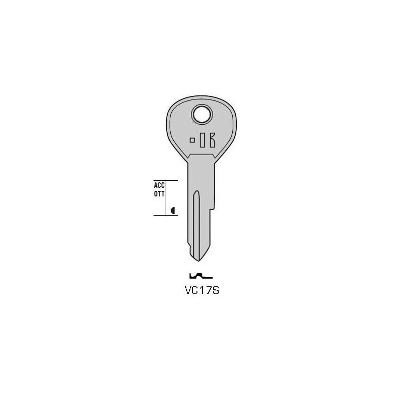 VC17S - CLES PLATES ACIER KEYLINE S/VAC44R J/VA-30