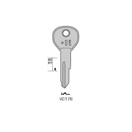 VC17S - CLES PLATES ACIER KEYLINE S/VAC44R J/VA-30