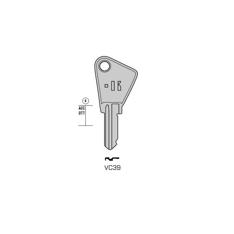 CLES PLATES ACIER KEYLINE S/VAC61 J/VA-14D