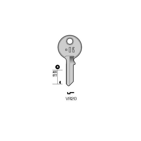 VR20 - CLES PLATES ACIER KEYLINE S/VI4 J/VI-10