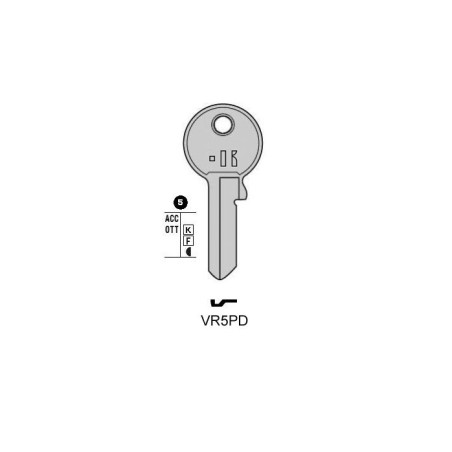 VR5PD - CLES PLATES ACIER KEYLINE S/VI086 J/VI-2I