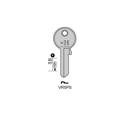 VR5PS - CLES PLATES ACIER KEYLINE S/VI087 J/VI-2D