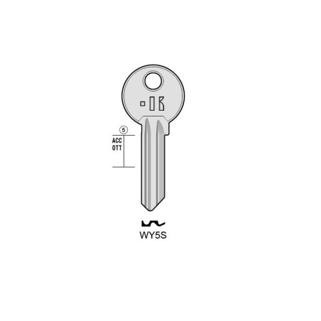 WY5S - CLES PLATES ACIER KEYLINE S/WA1R J/WA-5I