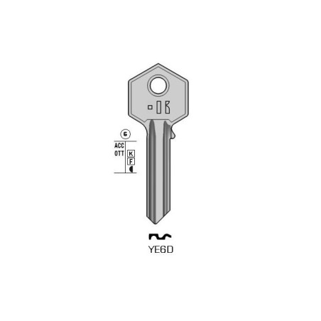 YE6D - CLES PLATES ACIER KEYLINE S/YA31 J/YA-22D