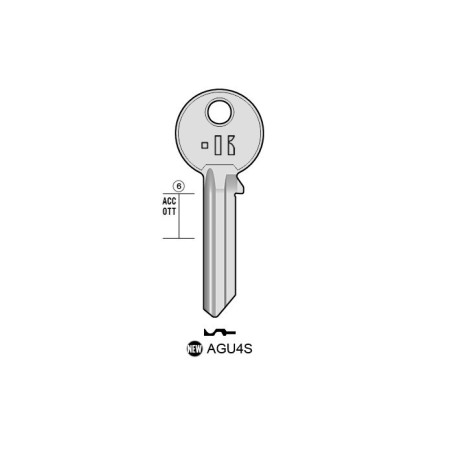 AGU4S - CLES PLATES ACIER KEYLINE S/AG4R J/AG-11D