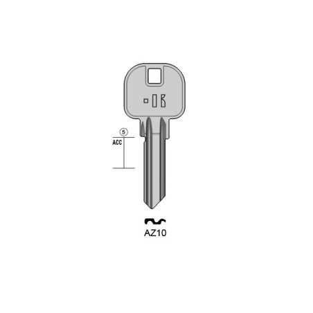 AZ10 - CLES PLATES ACIERS KEYLINE J/AZ-17D