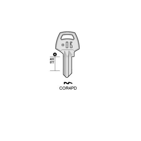 COR4PD - CLES PLATES ACIER KEYLINE S/CB4 J/COR-30